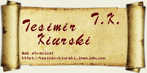 Tešimir Kiurski vizit kartica